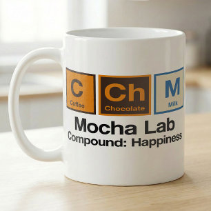 Lustige Periodische Kaffee-Formel-Mocha-Lab Kaffeetasse