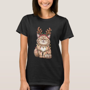 Lustige Perserkatze Weihnachtsmann Hut Weihnachtsb T-Shirt