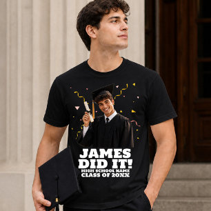Lustige Personalisierte Abschlussfeier Benutzerdef T-Shirt