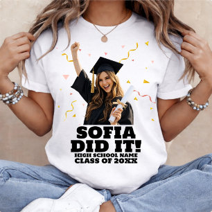 Lustige Personalisierte Abschlussfeier Benutzerdef T-Shirt