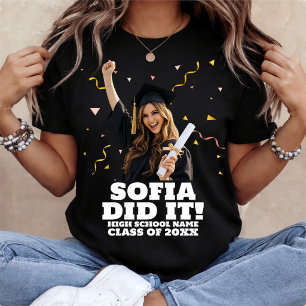 Lustige Personalisierte Abschlussfeier Benutzerdef T-Shirt