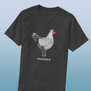 Lustige personalisierte Aquarell-Wyandotte-Henne T-Shirt