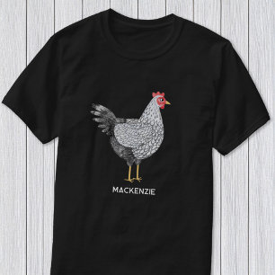 Lustige personalisierte Aquarell-Wyandotte-Henne T-Shirt