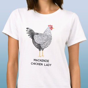 Lustige personalisierte Aquarell-Wyandotte-Huhn-Da T-Shirt