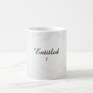 Lustige personalisierte berechtigte 1 Anfangsbuchs Kaffeetasse