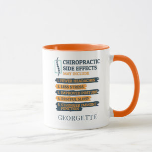 Lustige personalisierte chiropraktische Nebenwirku Tasse