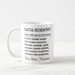 Lustige personalisierte Definition eines Data Scie Kaffeetasse