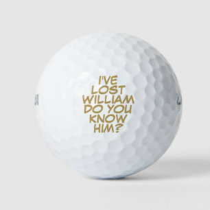 Lustige personalisierte goldene verlorene Golfbäll Golfball