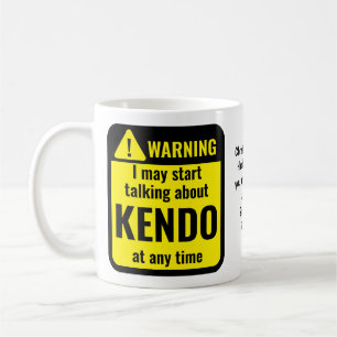 Lustige personalisierte Kendo-Warnung Kaffeetasse