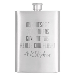 Lustige Personalisierte Kollege Cool Modern Flachmann
