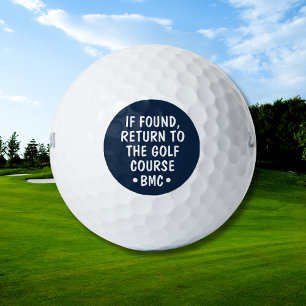 Lustige personalisierte Monogramm verlorene Golfba Golfball
