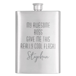 Lustige Personalisierte vom Chef Cool Modern Flachmann
