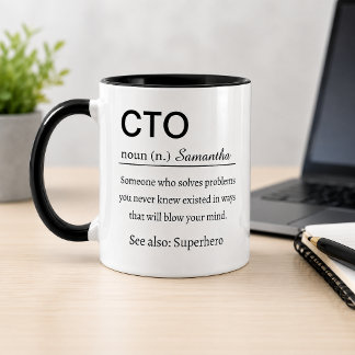 Lustige persönliche CTO-Definition Tasse