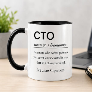 Lustige persönliche CTO-Definition Tasse
