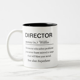 Lustige persönliche Definition des Directors Tasse