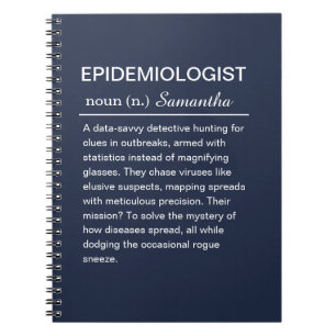 Lustige persönliche Definition eines Epidemiologen Notizblock