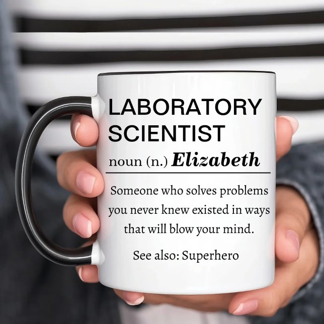 Lustige persönliche Definition eines Laborwissensc Tasse (Von Creator hochgeladen)