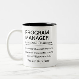 Lustige persönliche Definition eines Programm-Mana Tasse