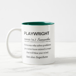 Lustige persönliche Definition eines Theaterautors Tasse
