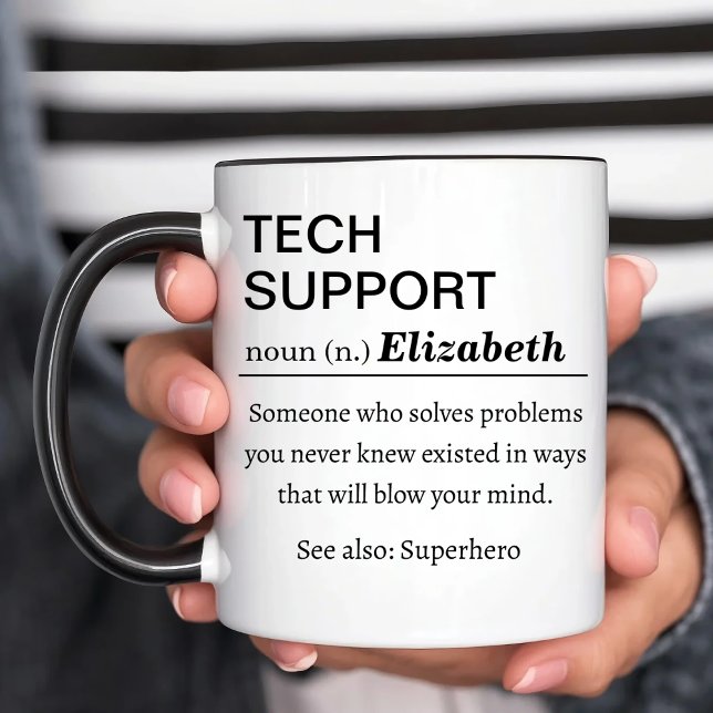 Lustige persönliche Definition von Tech-Support Tasse (Von Creator hochgeladen)