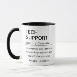 Lustige persönliche Definition von Tech-Support Tasse