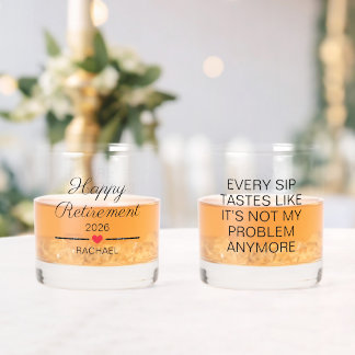 Lustige persönliche Rente Whiskyglas