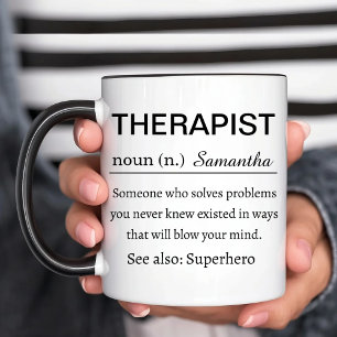 Lustige persönliche Therapeutendefinition Tasse