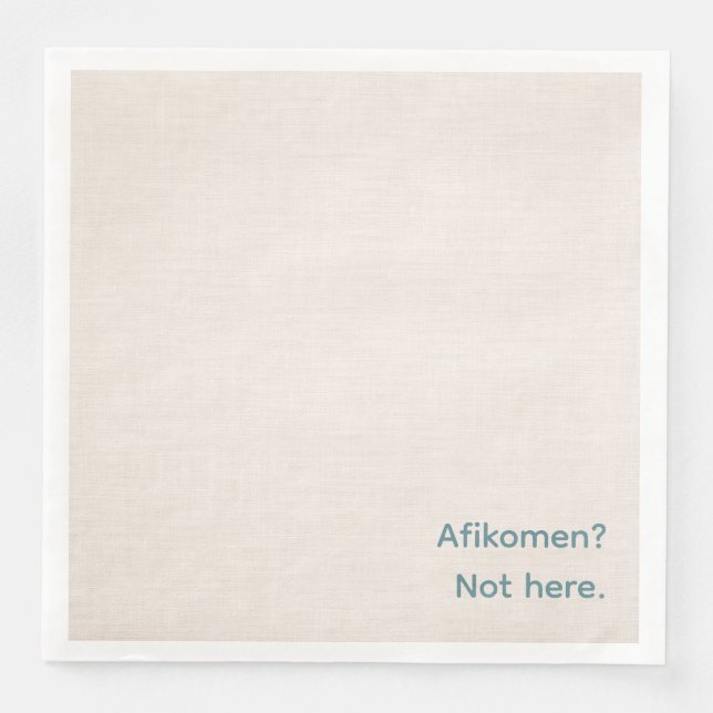 Lustige Pessach-Seder-Servietten - Afikomen? Serviette (Vorderseite)