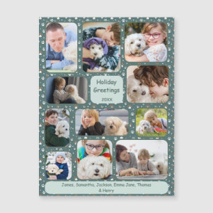 Lustige Pet Story 11 Foto-Collage Magnetisches Wei Magnetkarte