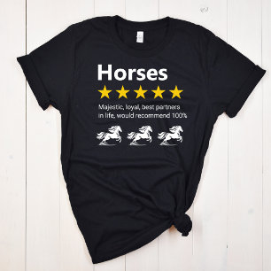 Lustige Pferde 5-Sterne-Bewertung T-Shirt