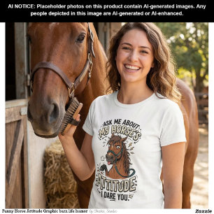 Lustige Pferde-Einstellung Grafik Scheunenleben Hu T-Shirt