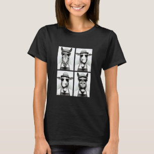 Lustige Pferde mit Sonnenbrille Kaffee Liebhaber B T-Shirt