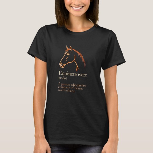 Lustige Pferde Vorliebe T-Shirt (Vorderseite)