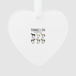 Lustige Pferdeliebhaber-Dinge, die ich tue, Vintag Ornament