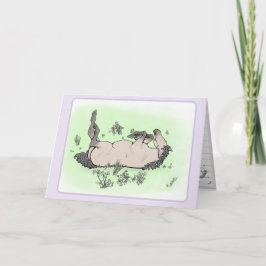 Lustige Pferdeliebhaber-Party - Whimsical Floral F Dankeskarte
