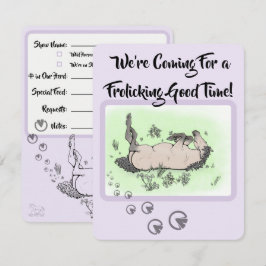 Lustige Pferdeliebhaber-Party - Whimsical Floral F RSVP Karte