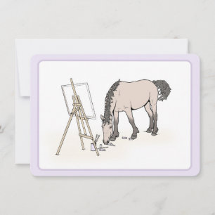 Lustige Pferdeliebhaber-Party Whimsical Paint Pony Dankeskarte
