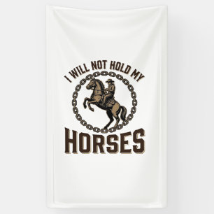 Lustige Pferdezitate Vintage Western Reitdesign_1 Banner