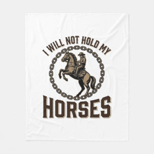 Lustige Pferdezitate Vintage Western-Reitdesign_1 Fleecedecke