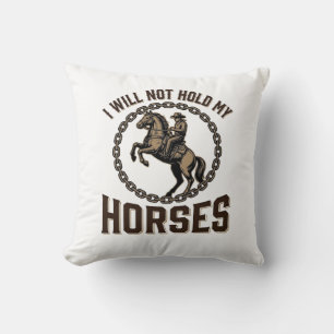 Lustige Pferdezitate Vintage Western Reitdesign_1 Kissen