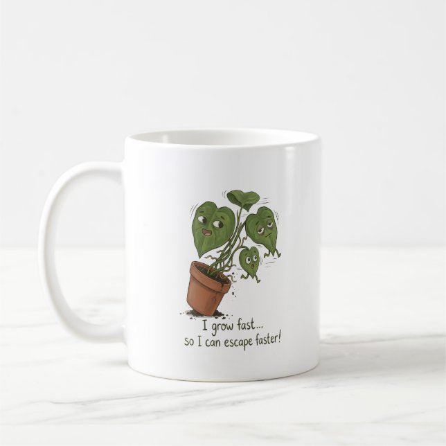 Lustige Pflanze - Tasse (Links)