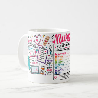 Lustige Pflegemitarbeiter-Ernährungsfakten Kaffeetasse