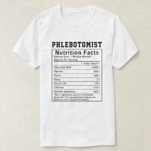 Lustige Phlebotomist-Ernährungsfakten Medizinische T-Shirt