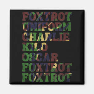 Lustige phonetische Alphabet Nato-Militär-Läuse-Ar Magnet