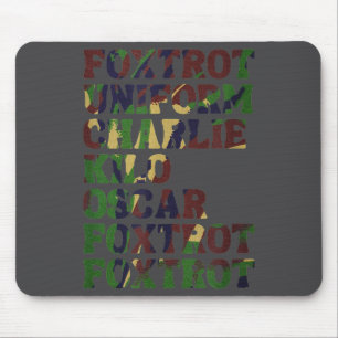 Lustige phonetische Alphabet Nato-Militär-Läuse-Ar Mousepad
