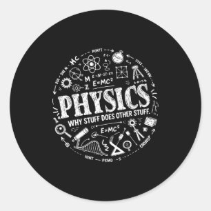 Lustige Physik-Zitate für Wissenschaftsfreunde und Runder Aufkleber