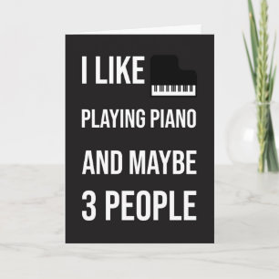 Lustige Pianist Karten Klavierspieler Musiker Humo
