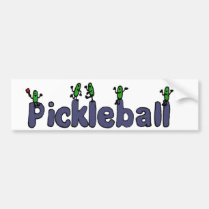 Lustige Pickleball Buchstaben mit Essiggurken Autoaufkleber