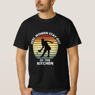 Lustige Pickleball Damen im Retro-Stil T-Shirt