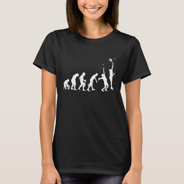 Lustige Pickleball-Evolutions-Silhouette Männer &  T-Shirt (Vorderseite)
